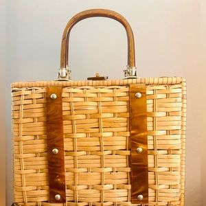 Vintage straw purse